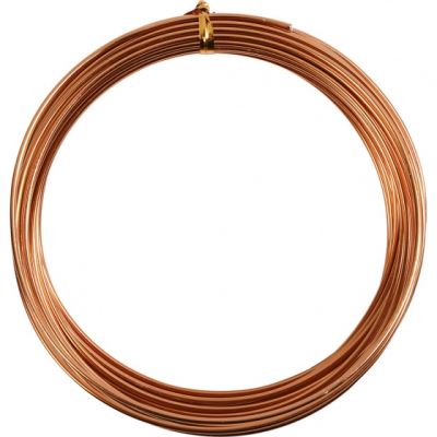 Creotime fil aluminium 10 m rond 2 mm cuivre