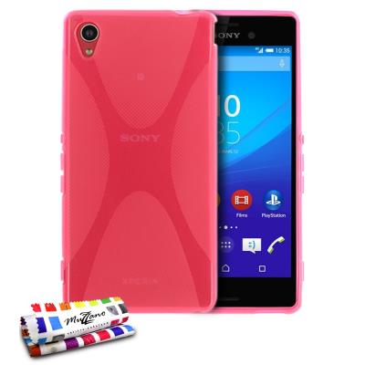 Coque Souple Ultra-Slim Le X Premium Rose pour XPERIA M4 AQUA