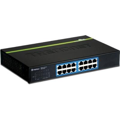 Trendnet Teg-S16Dg Switch 16 Ports Gigabit Greennet Compact Noir