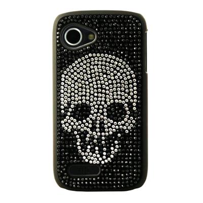 Coque Wiko Cink Slim Tête de Mort Strass
