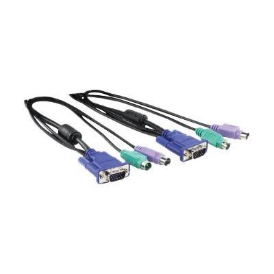 König Computer KVM 2-IN-1 Cable - câble clavier / vidéo / souris (KVM) - 3 m