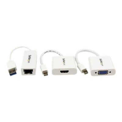 StarTech.com Kit d'accessoires pour Macbook Air - Adaptateurs Mini DP vers VGA / HDMI et USB 3.0 vers Gigabit Ethernet - lot d'accessoires pour notebook