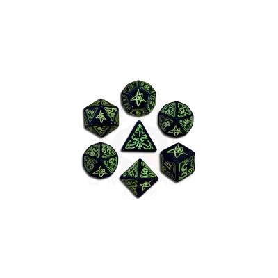 Des - Set De 7 Des Appel Du Cthulhu Noir Et Vert