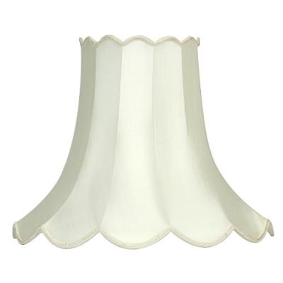 Oaks Lighting Abat-Jour Festonné Imitation Soie Ivoire 30 Cm