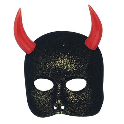 Demi Masque Diable Paillette Semi Rigide