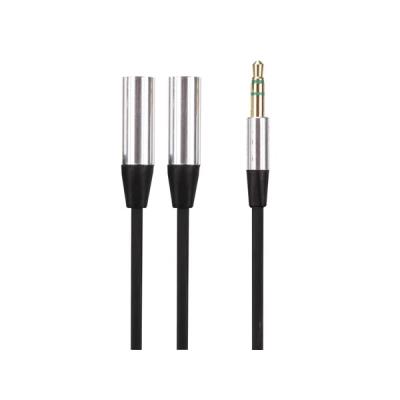 Câble repartiteur stéréo mâle 3.5 mm vers 2 x stéréo femelle 3.5 mm - gaine plate et flexible - 20 cm velleman pcmp59b
