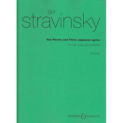 Partitions classique BOOSEY & HAWKES STRAWINSKY I. - TWO POEMS BY K. BALMONT - SOPRANO ET ORCHESTRE  Soprano, instruments
