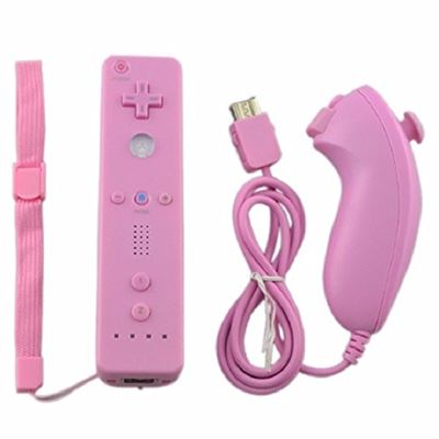 Télécommande Wiimote + Nunchuck pour Nintendo Wii et Wii U - Rose - Straße Game ®