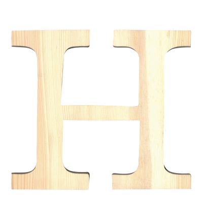 Lettre H - Hauteur 11,5 cm - Bois découpé