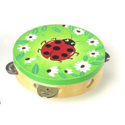 Tambourin coccinelle en bois Fabien