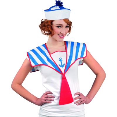 Collerette avec cravate marin adulte taille unique