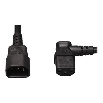 Tripp Lite 2ft Computer Power Cord Extension Cable C14 to Right Angle C13 10A 18AWG 2' - voedingskabel - 61 cm