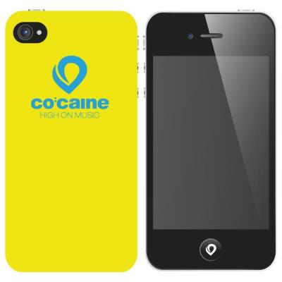 Co:caine Coque pour iPhone 4/4S Jaune/Blue Motif Néon