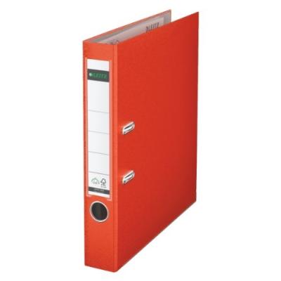 Leitz 10155120 classeur à levier format a4 capacité 350 feuilles etiquette 50 mm rouge clair