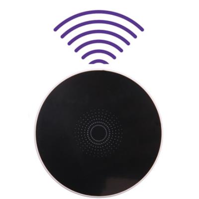 Station de charge sans fil norme QI noire plateau rond Pad Chargeur