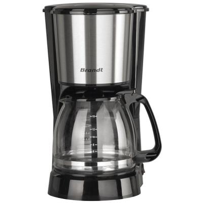 Brandt CAF815X - Cafetière - 15 tasses - noir/inox