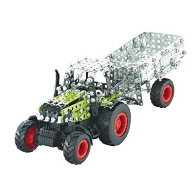 Tronico - 9501 - tracteur claas axion 850 avec remorque - radiocommandé - echelle 1/64 - 462 pièces - rouge