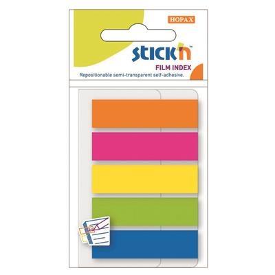Stick n valeur onglets - 12 mm multi-couleurs fluo 21050