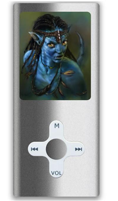 Baladeur Lecteur MP3/MP4  GRIS  8 Go Ecran 1,8 pouces Evolutif Emplacement Micro SD pour la mémoire