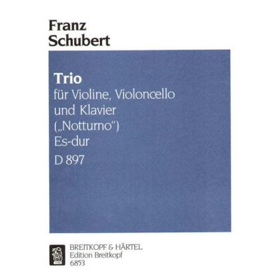 Partitions classique EDITION BREITKOPF SCHUBERT FRANZ - NOTTURNO ES-DUR D 897 - PIANO, VIOLIN, CELLO Ensemble mixte