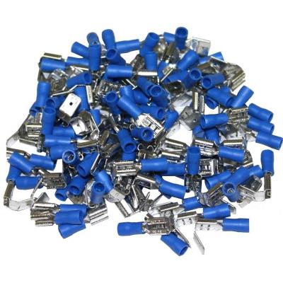 Cosses Electriques Doubles Bleues 6.3 - Sachet De 50 Cosses