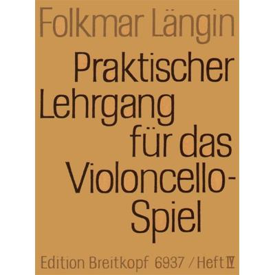 Partitions classique EDITION BREITKOPF LANGIN F. - LEHRGANG VIOLONCELLOSPIEL 4 - VIOLONCELLE Violoncelle