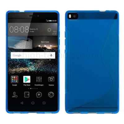 Housse etui coque pochette silicone gel fine pour Huawei Ascend P8  - BLEU