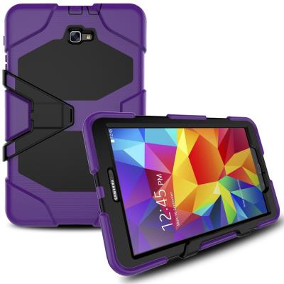 Coque siliconne Heavy Duty Combo pour Samsung Galaxy TAB A 10.1 (2016) T580 T585 - Pourpre