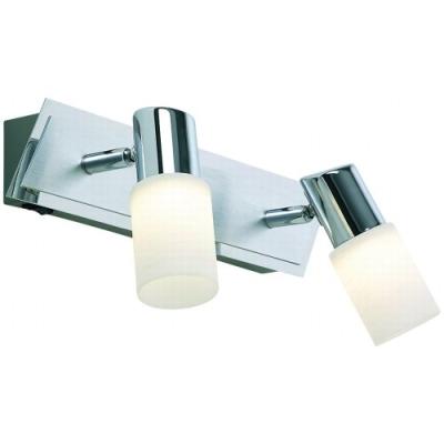 TRIO 933804 SPOTS SUR RAIL ALUMINIUM BROSSÉ  CHROME