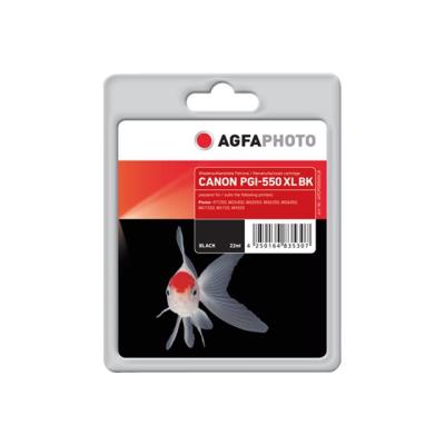 AgfaPhoto - zwart - gereviseerd - inktcartridge (alternatief voor: Canon PGI-550PGBK XL, Canon PGI-550BK XL, Canon 6431B001)