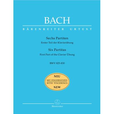 Partitions classique BARENREITER BACH J.S - SIX PARTITAS BWV 825-830 - PIANO Piano