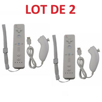 2 X Télécommande Wiimote pour Nintendo Wii et Wii U - Blanc - Straße Game ®