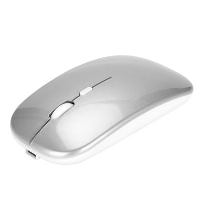 HXSJ M80 2.4G Souris silencieuse rechargeable sans fil ergonomique avec récepteur USB (argent)
