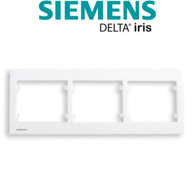 Siemens - plaque triple horizontale blanc