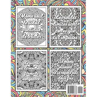 cahier de dessin MANDALA FLEUR à colorier (24 pages) - Livre de coloriage  mandala pour adulte