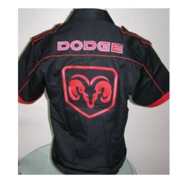 chemise dodge noir logo rouge chemisette homme S au 6XL