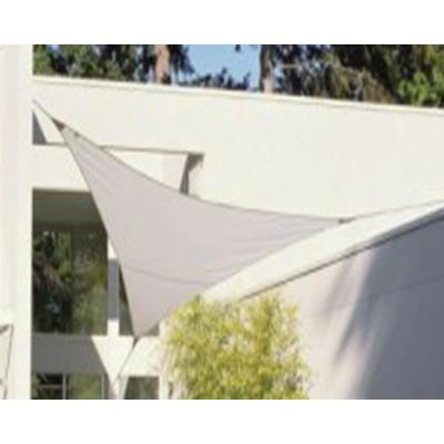 Voile d'ombrage triangulaire Blanc en Polyester 200g/m² anti-UV, 360 x 360 x 360 cm avec kit de fixation -PEGANE-