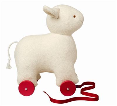 Peluche - Mouton à roulettes 32 cm