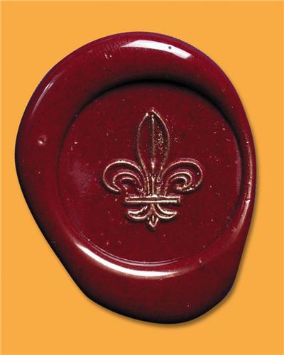 Herbin - Pastille laiton pour sceau sur broche Fleur de Lys