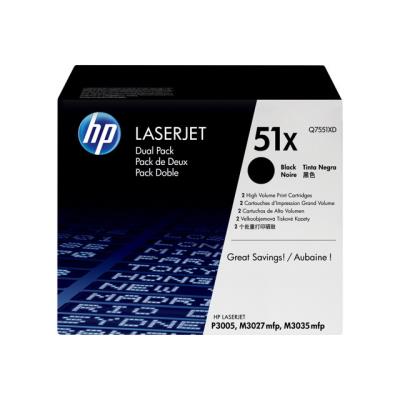 HP 51X - 2 - hoog rendement - zwart - origineel - LaserJet - tonercartridge (Q7551XD)