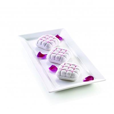 Moule silicone 6 Mini gâteaux Elegenza texture matelassée Silikomart - vue 3