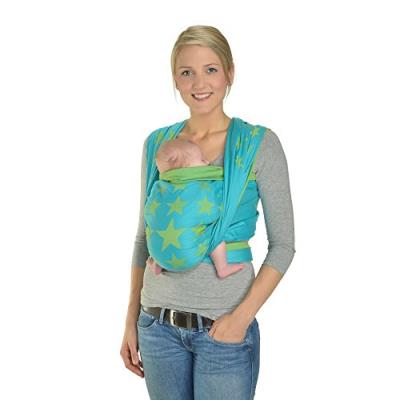 Hoppediz écharpes porte-bébés en jacquard avec guide d'utilisation 4,60m los angeles turquoise