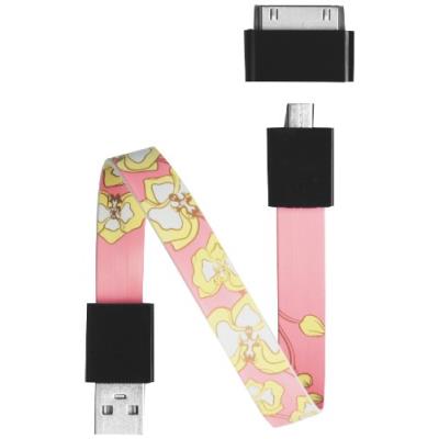 Mohzy Bracelet câble USB vers micro USB avec adaptateur micro USB Apple pour iPhone et iPod Orchidée