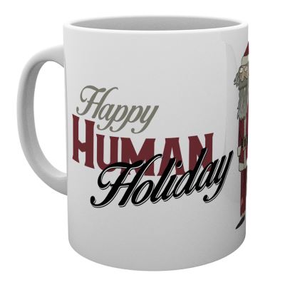 Tasse a cafe Rick et Morty Joyeux Vacances humaines