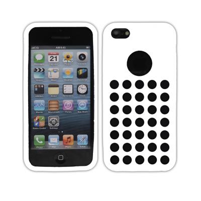 Housse Coque Silicone Blanc à trous pour iPhone 5C