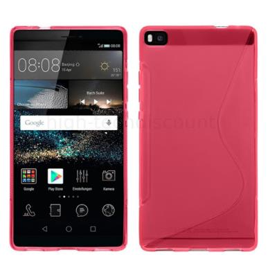 Housse etui coque pochette silicone gel fine pour Huawei Ascend P8  - ROSE