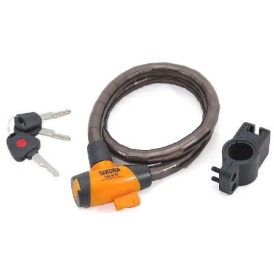 Anti vol vélo cable en acier tressé fourni avec clé sport direct? 15mm x 85cm