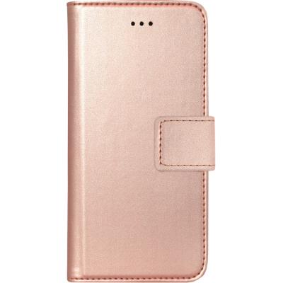Bigben Connected Universal Size L - Flip cover voor mobiele telefoon - glad leer - metal pink