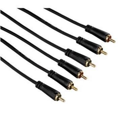 Hama-câble de liaison yuv, 3 rca mâles - 3 rca mâles, plaqué or, 3 m