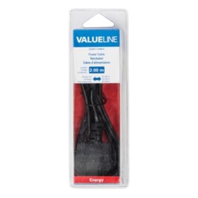 Câble dalimentation à prise anglaise mâle - iec-320-c7 2.00 m noir valueline